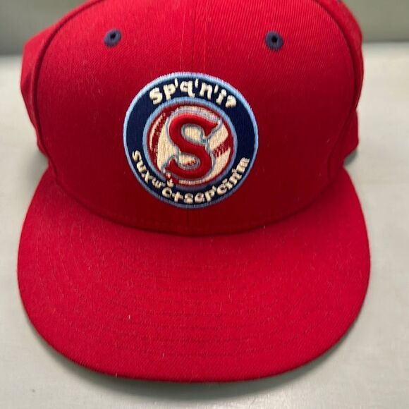 New Era 59FIFTY Men's Spokane Indians Fitted Red Low Crown Cap Size 7 3/8 - Picture 1 of 7